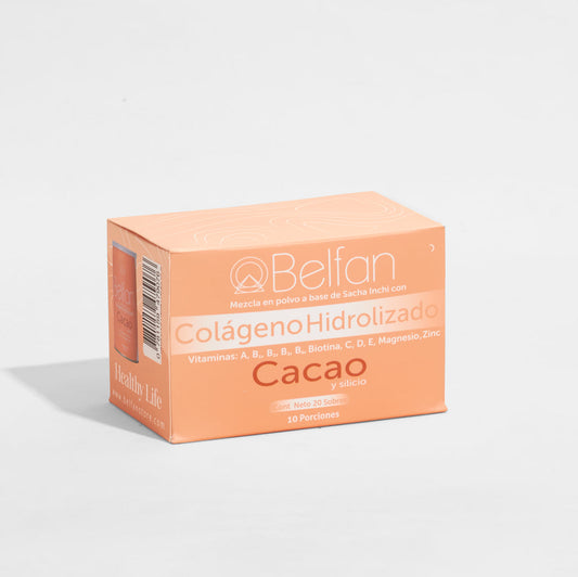 Colágeno Hidrolizado Belfan Caja Cacao x 20 Sobres