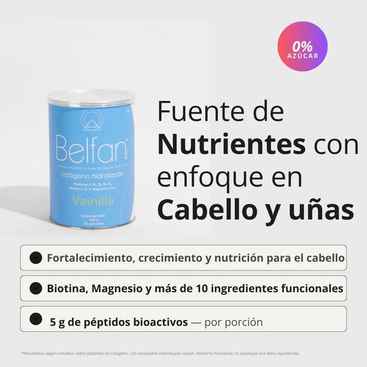 Colágeno Hidrolizado Belfan Vainilla x 600g