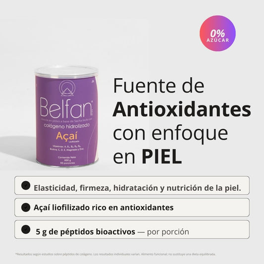 Colágeno Hidrolizado Belfan Açaí x 600g