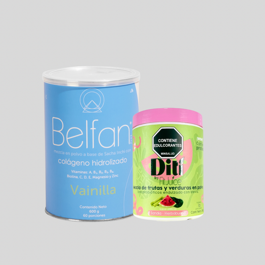Jugo verde + Colágeno Belfan Vainilla