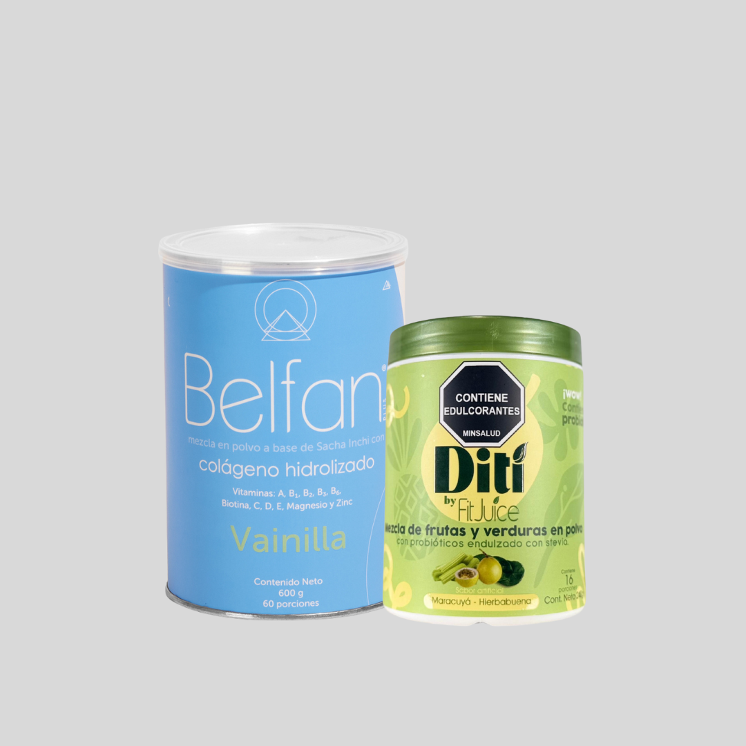 Jugo verde + Colágeno Belfan Vainilla