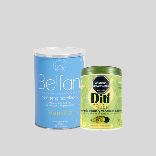 Jugo verde + Colágeno Belfan Vainilla