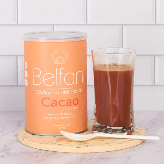 Colágeno Hidrolizado Belfan Cacao y Silicio x 600g